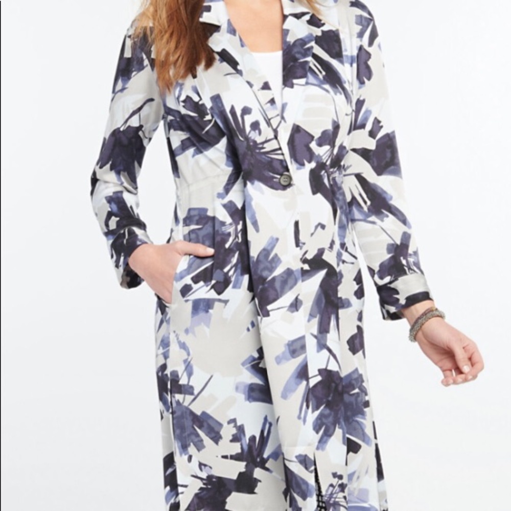 NWT Nic + Zoe Inky Flowers Jacket